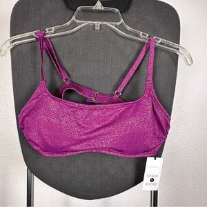 Shade & Shore Women's Sparkling Magenta Bikini top